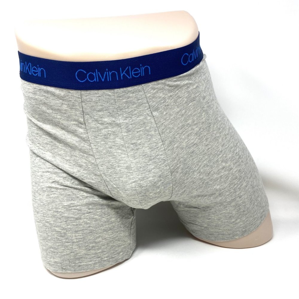 💖MEGA SALE💖Calvin Klein Classic Boxer Briefs Blue Grey 3 Pack Men's NB2730903 - Picture 4 of 8